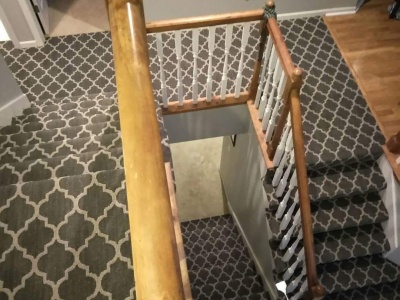 Stairway Carpeting Instalation 1